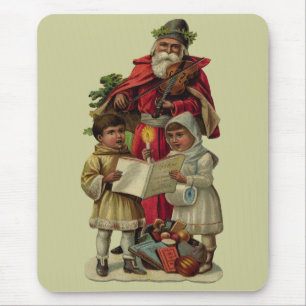 Vintage Weihnachtsmusik Mousepad