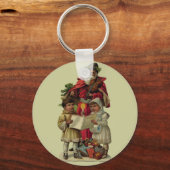 Vintage Weihnachtsmusik Schlüsselanhänger (Vorderseite)
