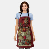 Vintage Weihnachtsmusik Schürze (Getragen)