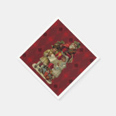 Vintage Weihnachtsmusik Serviette (Ecke)
