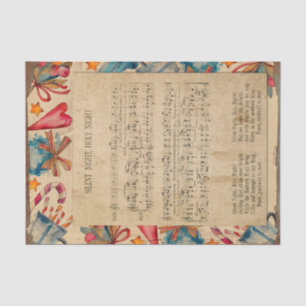 Vintage Weihnachtsmusik Stille Nacht Seidenpapier