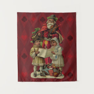 Vintage Weihnachtsmusik Wandteppich