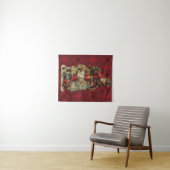 Vintage Weihnachtsmusik Wandteppich (Beispiel (Horizontal))