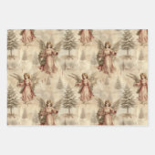 Vintage Weihnachtsmuster Geschenkpapier Set (Vorderseite)