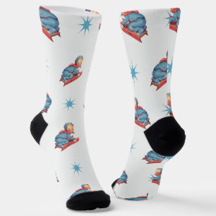 Vintage Weihnachtsmuster, Kind beim Schlittenfahre Socken