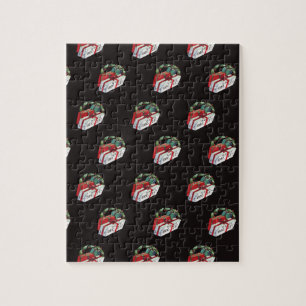 Vintage-Weihnachtsmuster mit verpackten Geschenken Puzzle