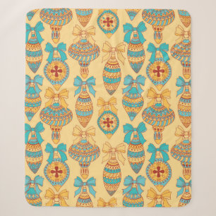 Vintage Weihnachtsmuster Nahtloses Muster mit C Sherpadecke