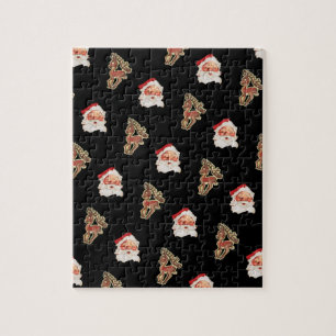 Vintage Weihnachtsmuster, Weihnachtsmann Puzzle