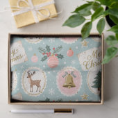 Vintage-Weihnachtsmuster-Wrap-Papier Seidenpapier (Geschenk)