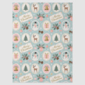 Vintage-Weihnachtsmuster-Wrap-Papier Seidenpapier (Vorderseite)