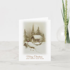 Vintage Weihnachtsnachtsnacht Karte