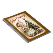 Vintage-Weihnachtsnotizbuch Notizblock (Rechte Seite)