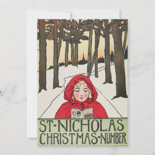 Vintage Weihnachtsnummer St. Nikolaus (1896) Feiertagskarte