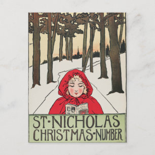 Vintage Weihnachtsnummer St. Nikolaus (1896) Feiertagspostkarte
