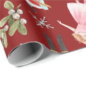Vintage-Weihnachtsnussknacker-Märchen-Rot  Geschenkpapier (Rolleneckpunkt)
