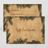 Vintage Weihnachtspapier-Brandstiftkarte (Vorne/Hinten)