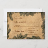 Vintage Weihnachtspapier-Brandstiftkarte (Rückseite)