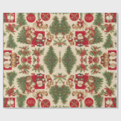 Vintage-Weihnachtspapier Geschenkpapier (Flach)