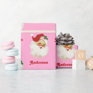 Vintage-Weihnachtspapier mit Santa und individuell Geschenkpapier