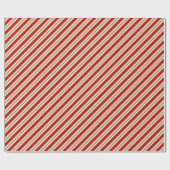 Vintage-Weihnachtspapier mit Zuckerstangenmuster Geschenkpapier (Flach)