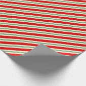 Vintage-Weihnachtspapier mit Zuckerstangenmuster Geschenkpapier (Ecke)