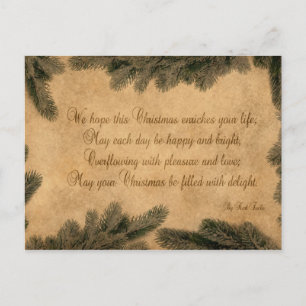 Vintage-Weihnachtspapier - Postkarte