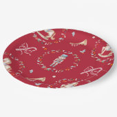 Vintage-Weihnachtspapierteller Pappteller (Schrägansicht)