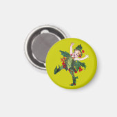 Vintage Weihnachtspixies Magnet (Vorderseite/Rückseite)