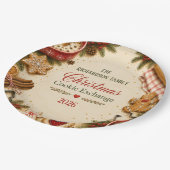 Vintage-Weihnachtsplätzchen-Austausch-Papierteller Pappteller (Schrägansicht)