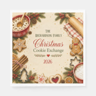 Vintage-Weihnachtsplätzchen-Tausch-Servietten Serviette