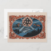 Vintage Weihnachtspostkarte: Der Stern von Feiertagspostkarte (Vorne/Hinten)