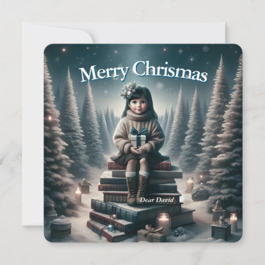 Vintage Weihnachtspostkarte Feiertagskarte (Vorderseite)