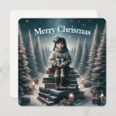 Vintage Weihnachtspostkarte Feiertagskarte (Vorne/Hinten)