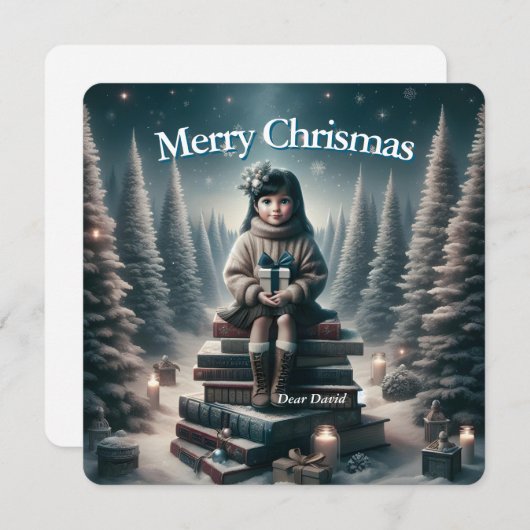 Vintage Weihnachtspostkarte Feiertagskarte (Vorne/Hinten)