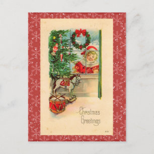 Vintage Weihnachtspostkarte Feiertagspostkarte