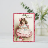 Vintage Weihnachtspostkarte Feiertagspostkarte (Stehend Vorderseite)