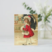 Vintage Weihnachtspostkarte Feiertagspostkarte (Stehend Vorderseite)