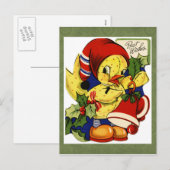 Vintage-Weihnachtspostkarte Feiertagspostkarte (Vorne/Hinten)