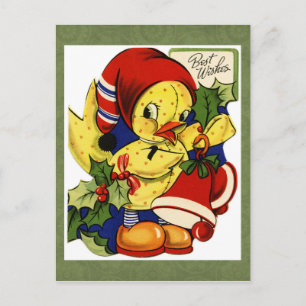 Vintage-Weihnachtspostkarte Feiertagspostkarte