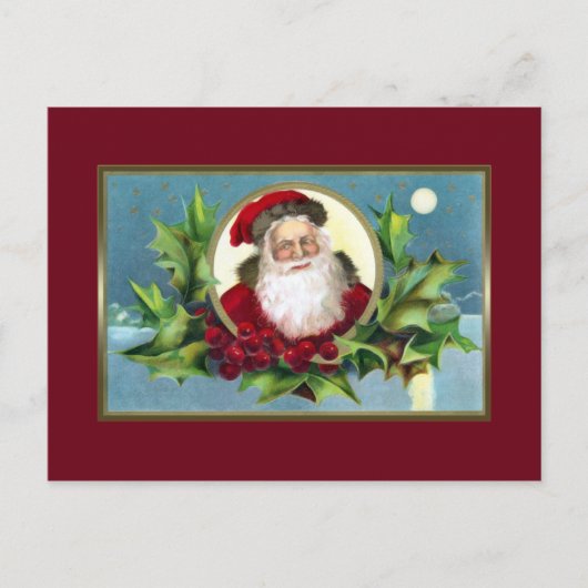 Vintage Weihnachtspostkarte Feiertagspostkarte (Vorderseite)