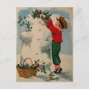 Vintage-Weihnachtspostkarte Feiertagspostkarte