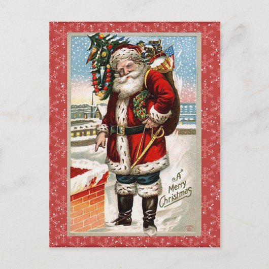 Vintage Weihnachtspostkarte Feiertagspostkarte (Vorderseite)