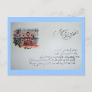Vintage Weihnachtspostkarte Feiertagspostkarte