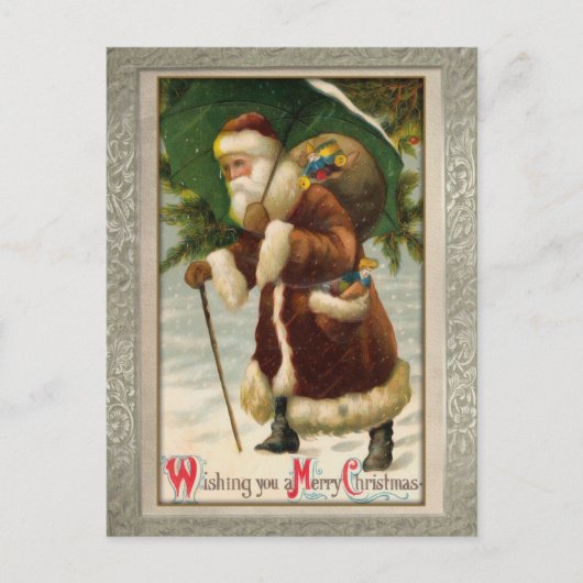 Vintage Weihnachtspostkarte Feiertagspostkarte (Vorderseite)