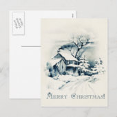 Vintage-Weihnachtspostkarte Feiertagspostkarte (Vorne/Hinten)