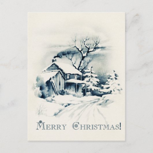 Vintage-Weihnachtspostkarte Feiertagspostkarte (Vorderseite)