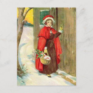 Vintage-Weihnachtspostkarte Feiertagspostkarte