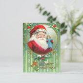 Vintage Weihnachtspostkarte Feiertagspostkarte (Stehend Vorderseite)
