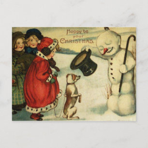 Vintage Weihnachtspostkarte Feiertagspostkarte