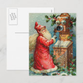 Vintage-Weihnachtspostkarte Feiertagspostkarte (Vorne/Hinten)
